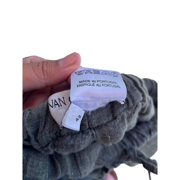 Ivan Grundahl Copenhagen Womens Waist 30 in Gray Linen Trouser Pants Size 42 - Picture 14 of 14